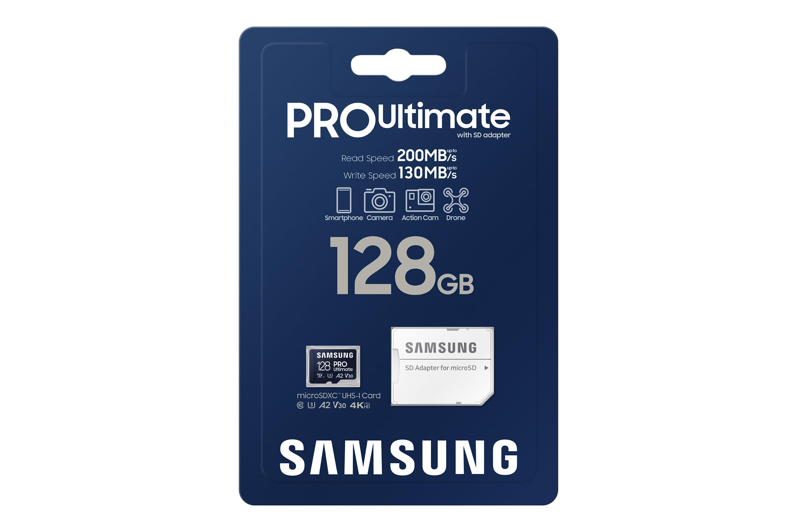 SAMSUNG 128GB PRO Ultimate T9 MB-MH128T/WW MicroSDXC Hafıza Kartı (Adaptörlü)