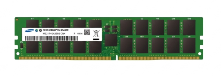 SAMSUNG 32GB DDR5 ECC RDIMM 4800MHz 2Rx8 SUNUCU RAM M321R4GA3BB6-CQKET