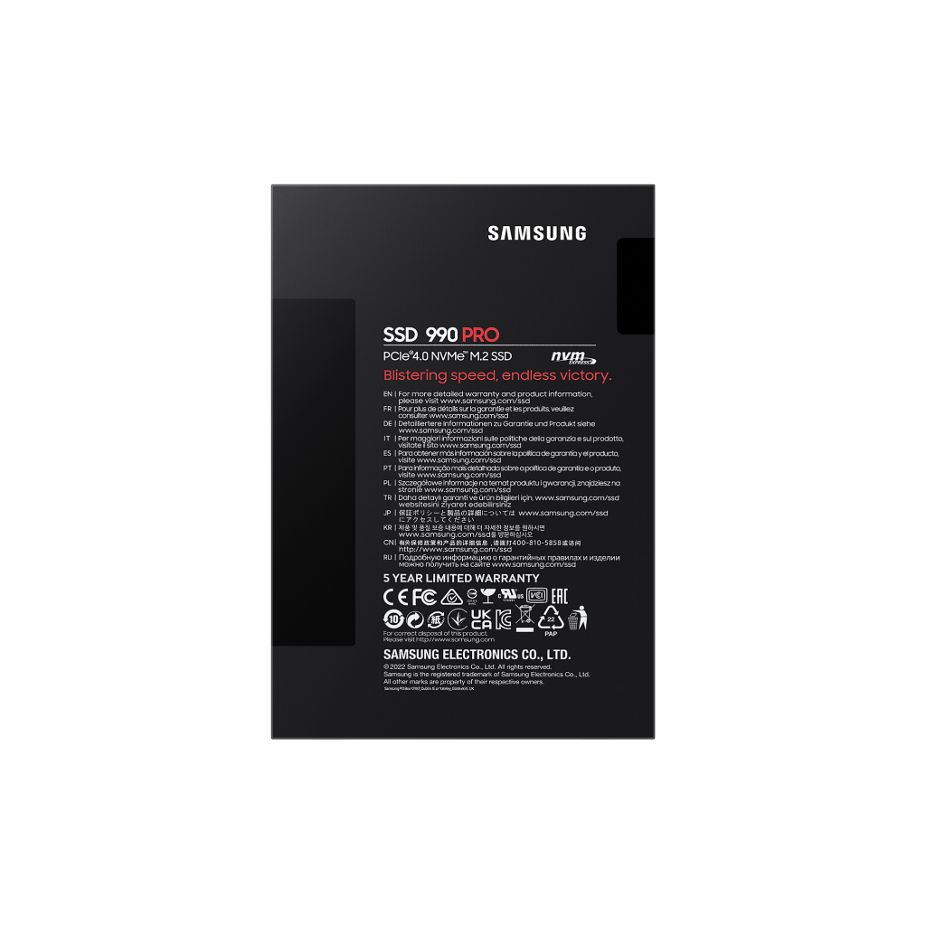 SAMSUNG MZ-V9P4T0BW, 990 PRO, 4TB, 7450/6900, Gen4, NVMe PCIe M.2 2280, SSD (Türkiye Distribütörü Garantili)