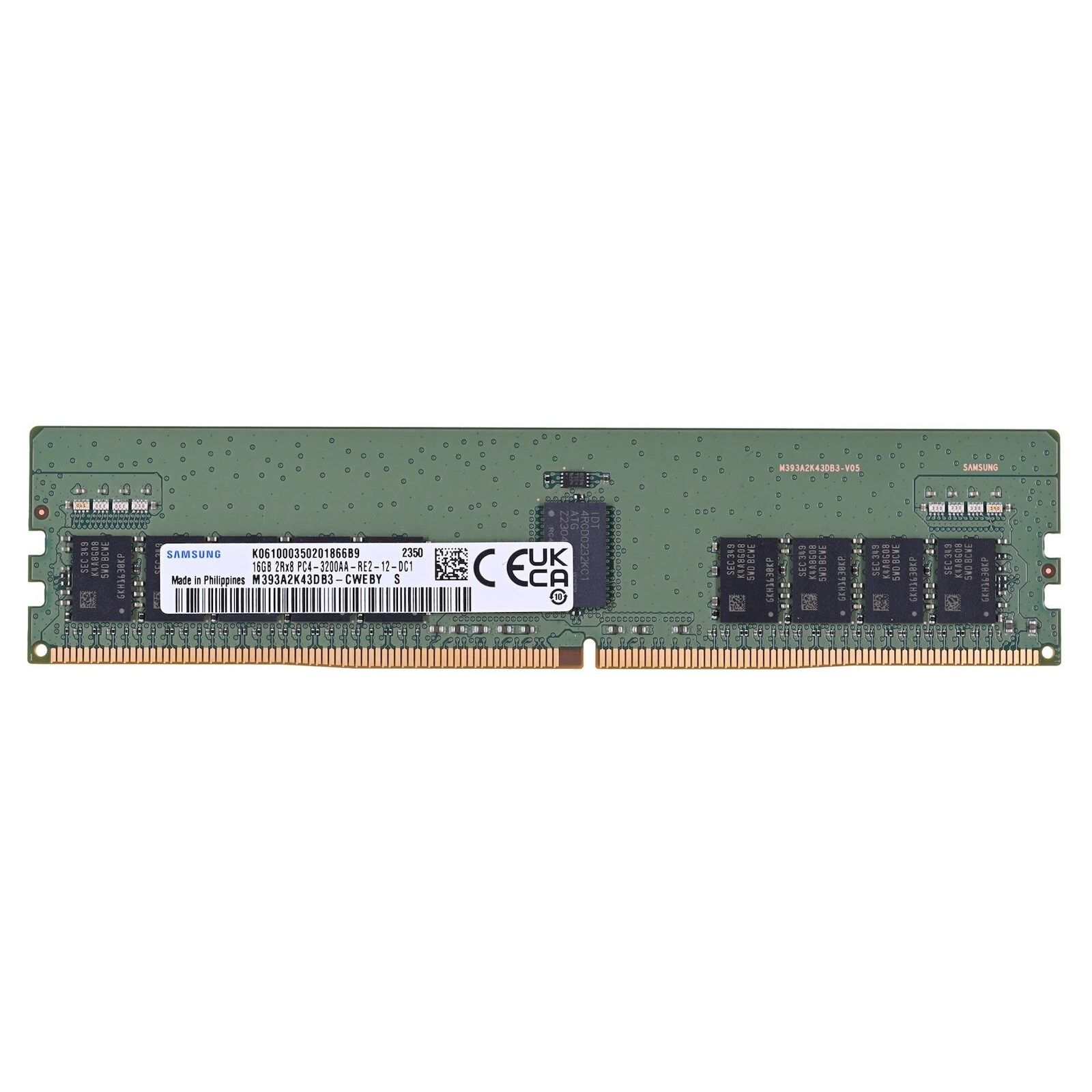 SAMSUNG SAMR3200/16 16GB 3200MHz DDR4 ECC SERVER RAM (DELL R640 / R740 / HPE DL380 Gen10 UYUMLU)