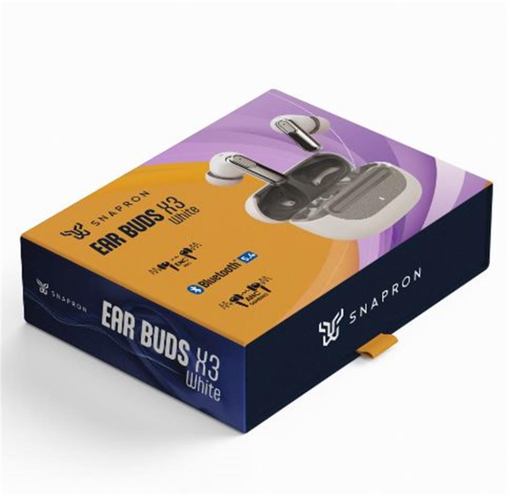 Snapron SNK-9001 ANC Beyaz & ENC Kablosuz Bluetooth 5.4 Kulaki İçi Kulaklık  (Enc Mıc-Anc Gameıng)