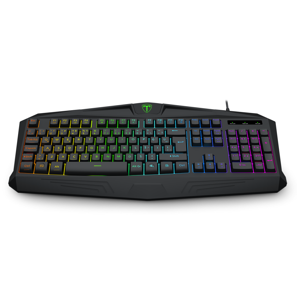 T-DAGGER TANKER, T-TGK106, USB Kablolu, Türkçe Q, Rainbow Backlight, Membran Tuşlar, 104 Tuşlu, Gaming Klavye