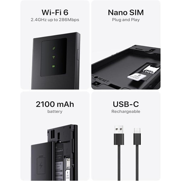 TENDA MF3 WIFI6 Dual Band Mobil 4G LTE Router Bataryalı