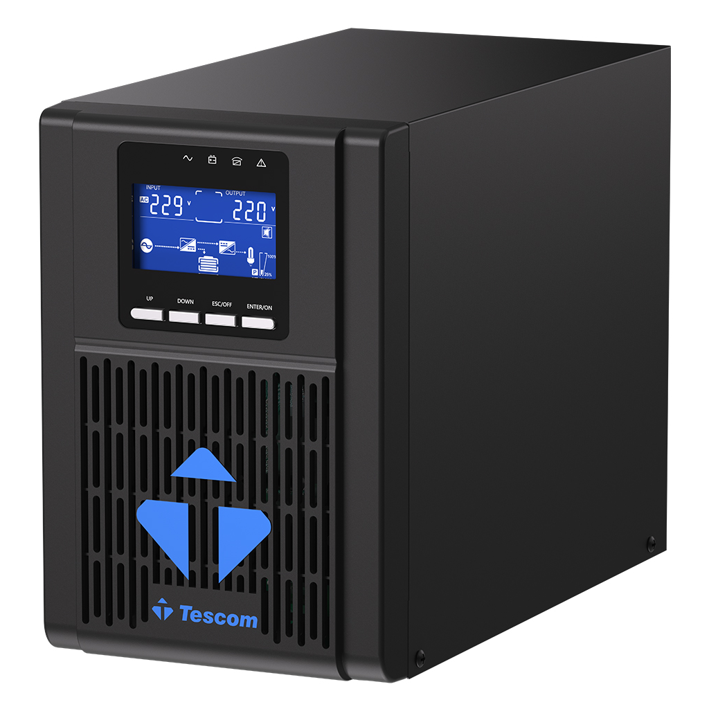 TESCOM NeoLine 1000, 1 KVA Online 1F/1F UPS,  (900040100) (2x9A Akü)