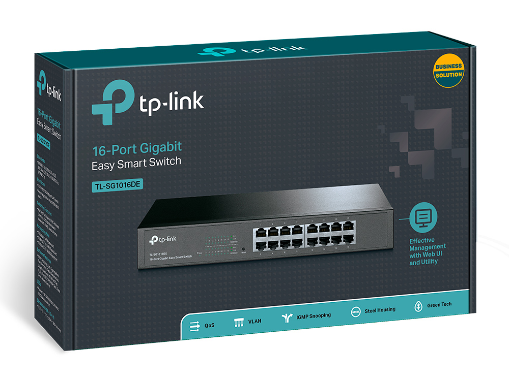 TP-LINK 16port Gigabit Yönetilebilir Switch TL-SG1016DE