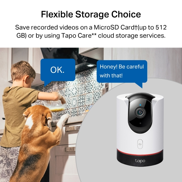 TP-LINK 2MP 4.3MM Wıfı Kablosuz Pan-Tilt IP Kamera Sesli Tapo C225