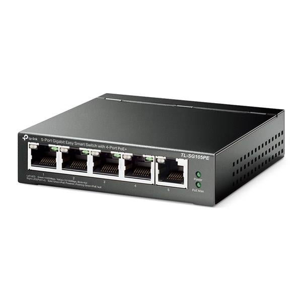 TP-LINK 5-PORT 65W 4-PORT POE TL-SG105PE GIGABIT YÖNETİLEBİLİR POE SWITCH