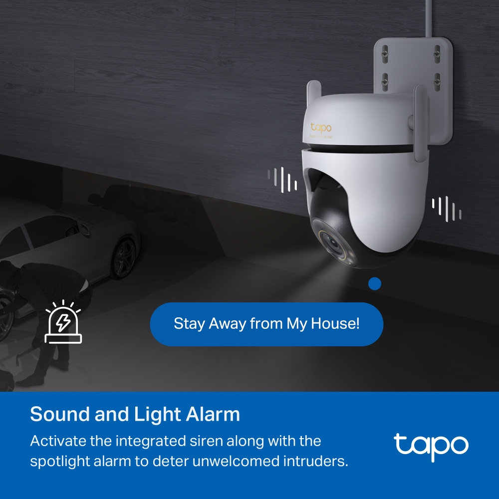 TP-LINK 5MP Speed Dome 4MM WIFI Kablosuz Pan-Tilt IP Kamera TAPO-C530WS