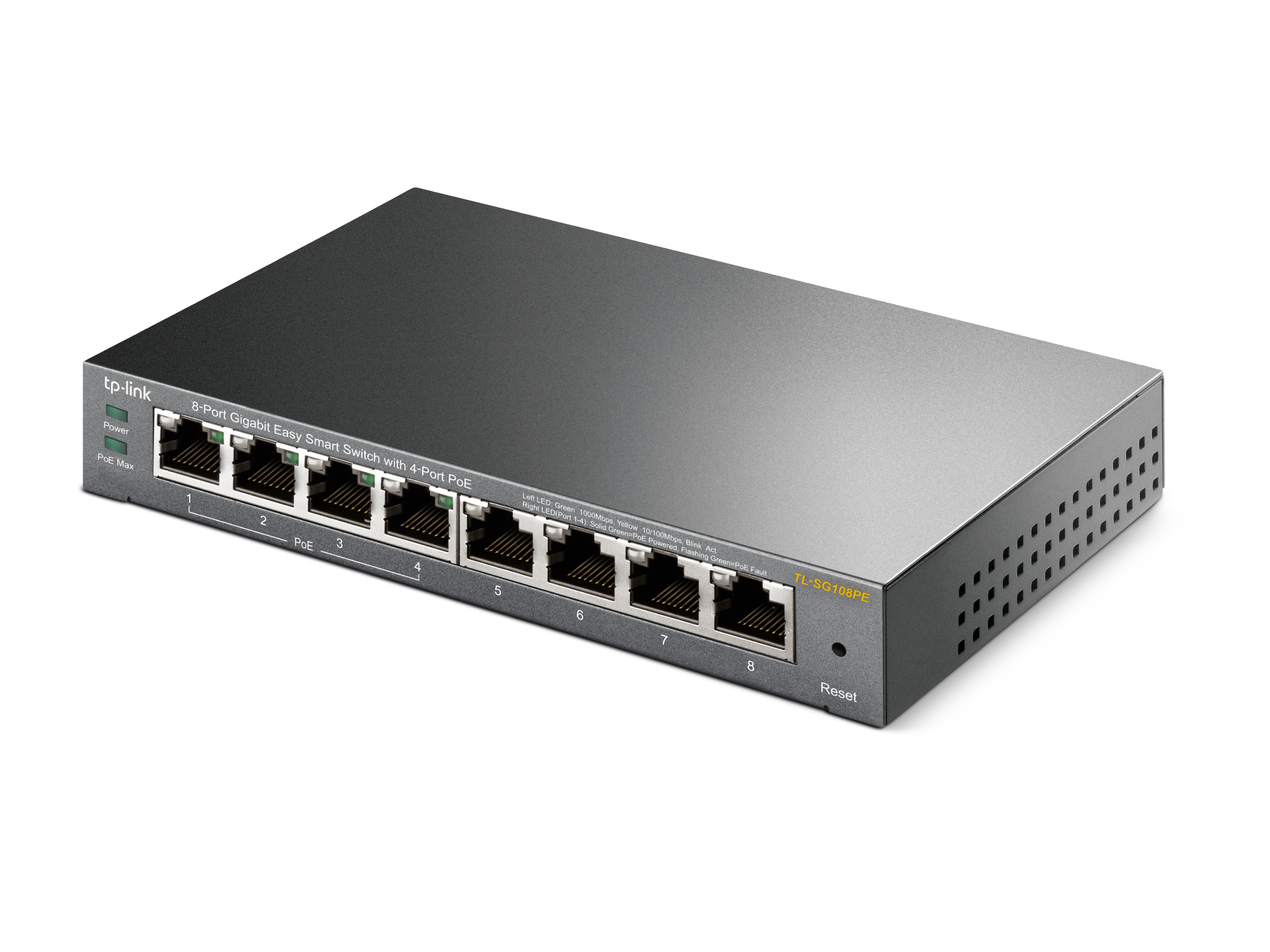 TP-LINK 8port 55w 4port PoE Gigabit Yönetilebilir Switch TL-SG108PE