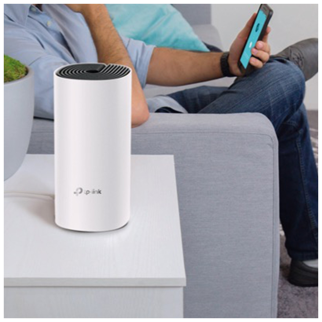 TP-LINK DECO-E4, AC1200, Tekli Mesh, 1200Mbps, Dual Band, 2Port Megabit Lan, 140m2 Çekim Alanı, Router, Geniş Alan İnternet Ağı Sağlayıcısı