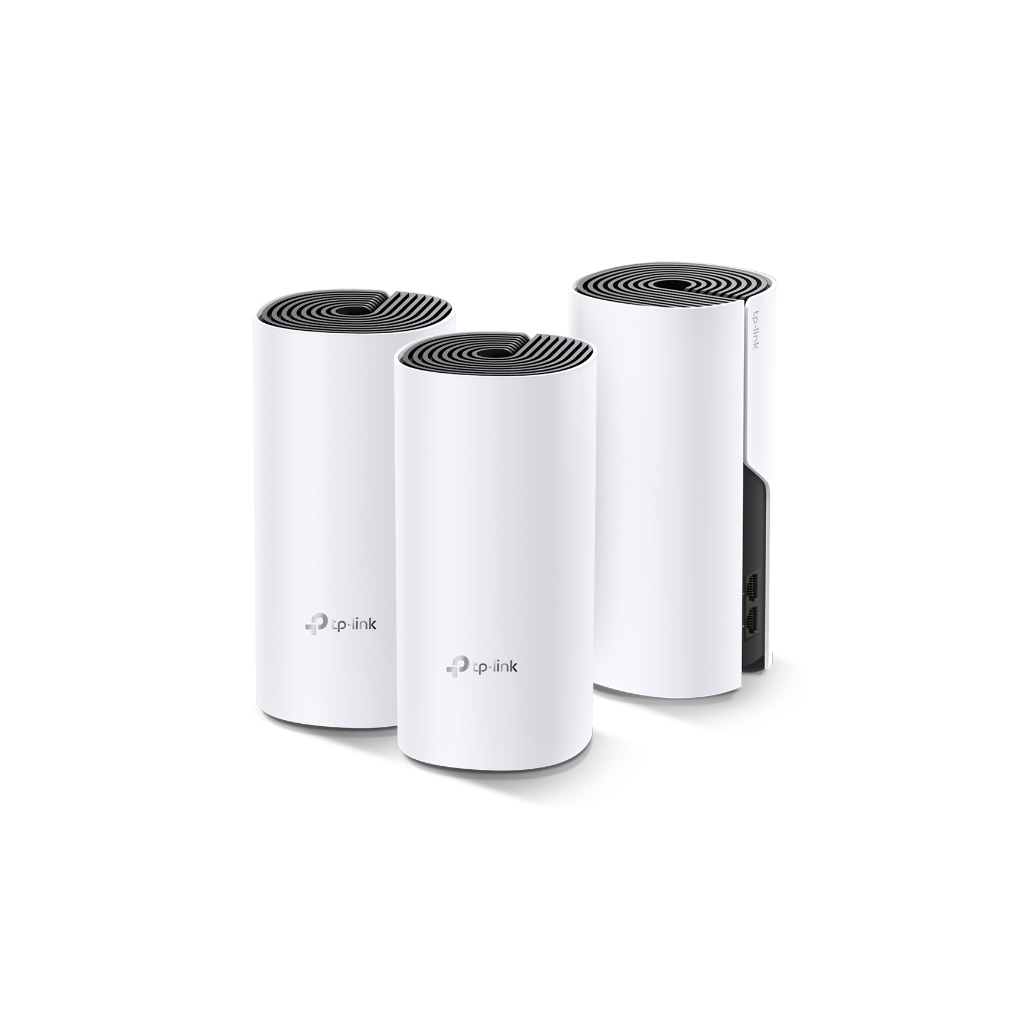 TP-LINK DECO-E4, AC1200, Üçlü Mesh, 1200Mbps, Dual Band, 2Port Megabit Lan, 370m2 Çekim Alanı, Router, Geniş Alan İnternet Ağı Sağlayıcısı