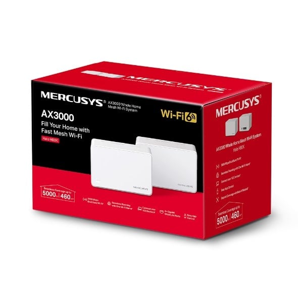 TP-LINK MERCUSYS HALO H80X AX3000 EV Ofis Tipi Mesh Router 2-li paket