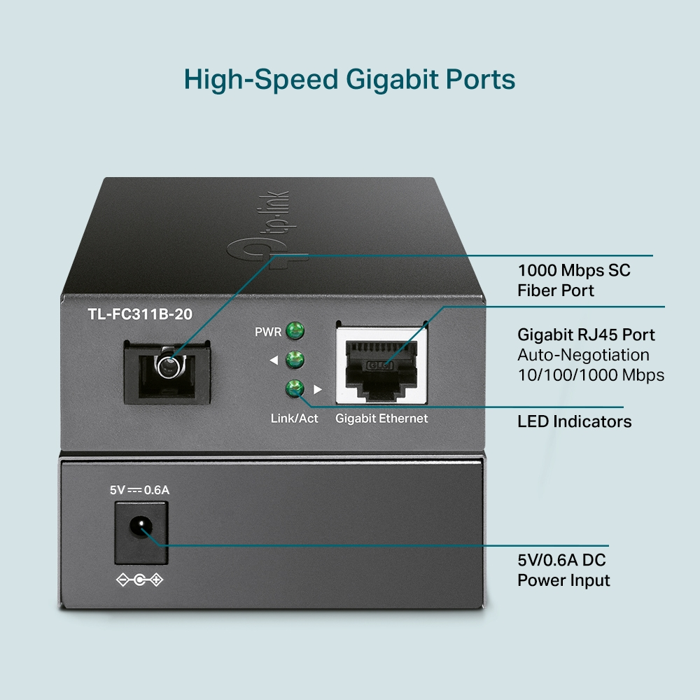 TP-LINK Omada FC311B-20 Gigabit  Media Converter