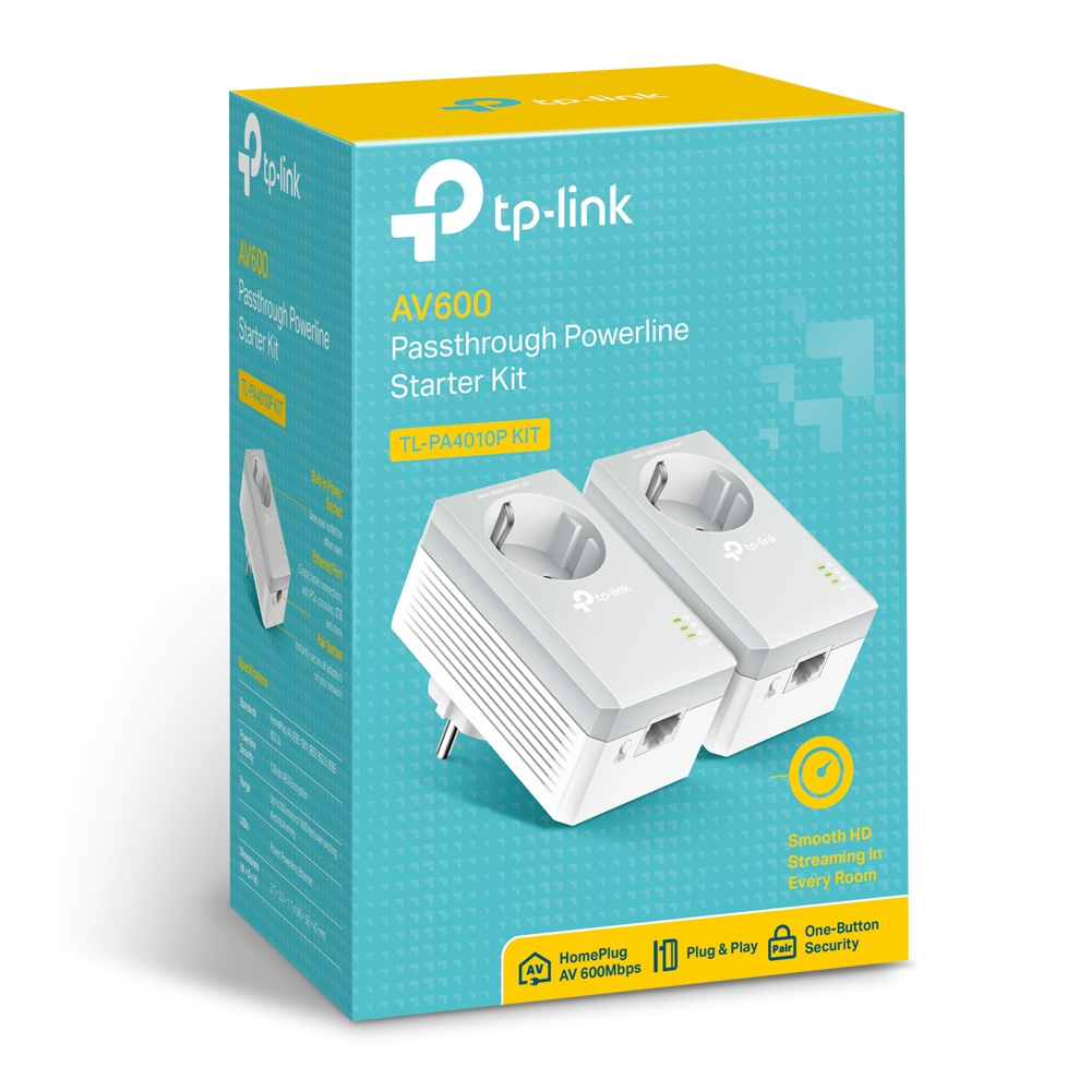 TP-LINK TL-PA4010P KIT AV600 Soketli Passthrough Powerline Başlangıç Kiti