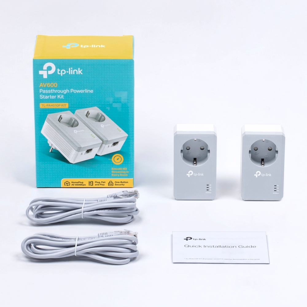 TP-LINK TL-PA4010P KIT AV600 Soketli Passthrough Powerline Başlangıç Kiti