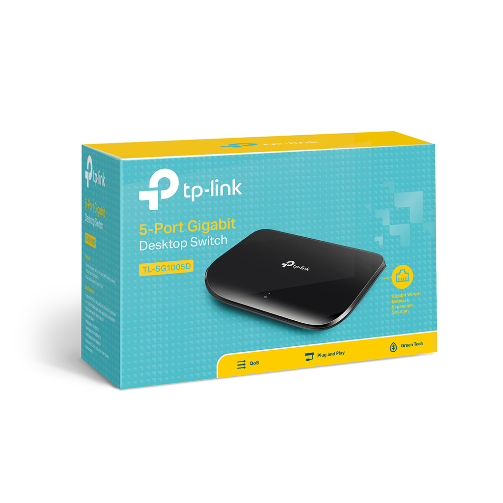 TP-LINK TL-SG1005D, 5 Port, GigaBit, Yönetilemez, Masaüstü Switch