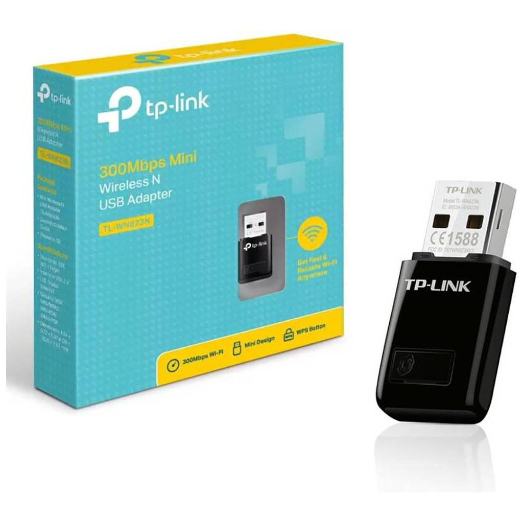 TP-LINK TL-WN823N, 300Mbps, 2.4Ghz, Dahili Anten, Mini Tasarım, USB2.0, WIRELESS ETHERNET