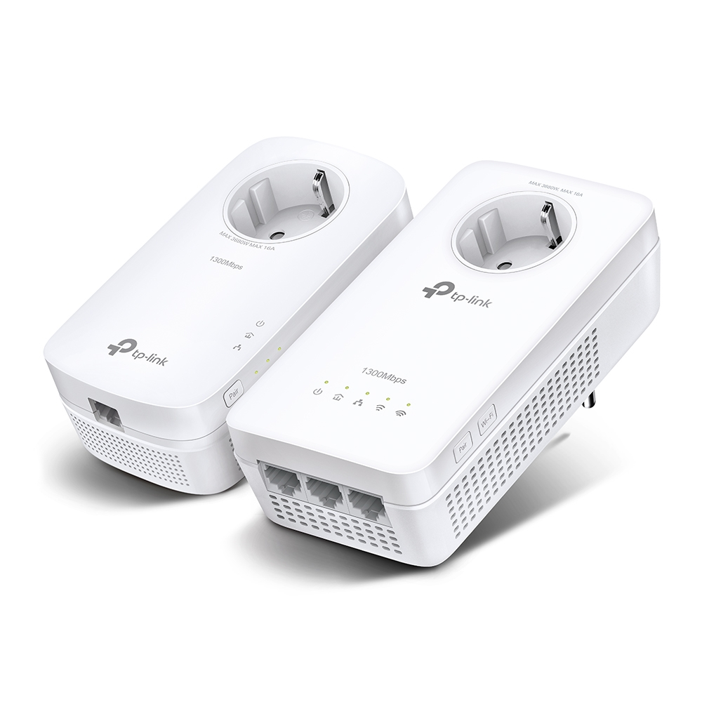 TP-LINK TL-WPA8631P KIT AV1300 Gigabit Passthrough Çift Bant Powerline Wi-Fi Seti (2li Paket)