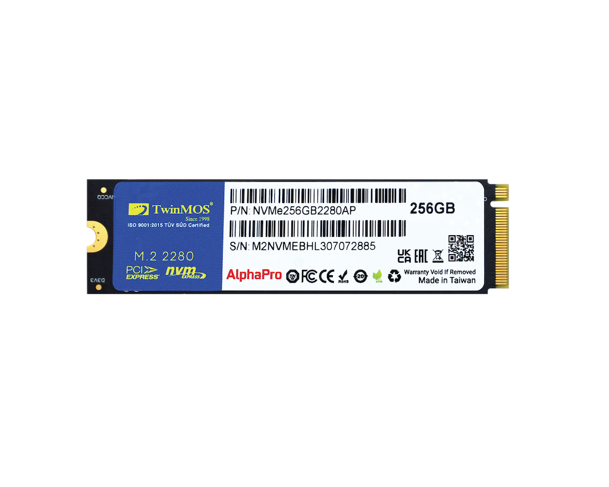TWINMOS 256GB NVMe256GB2280AP 3600- 3250MB/s M2 NVME GEN3 Disk