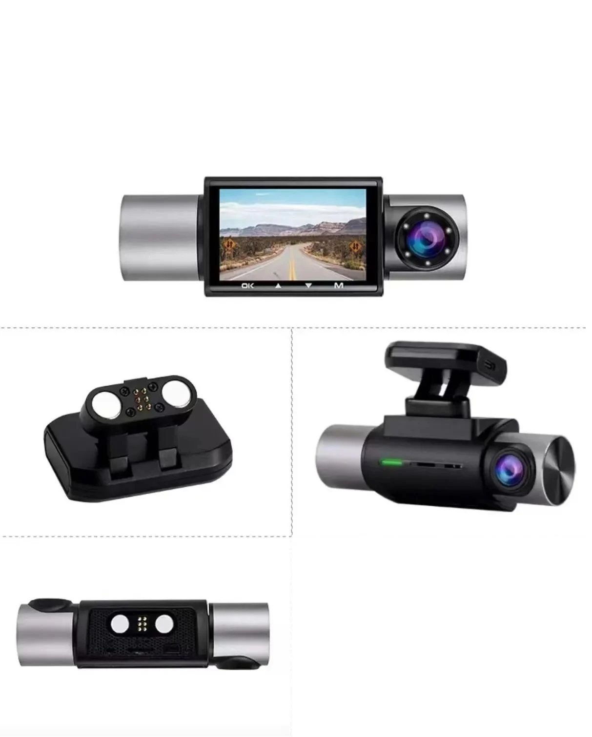 TWOGO GO-XRAY2 Day Night GPS Araç İçi Kamera Geniş Açı Çift Ekran