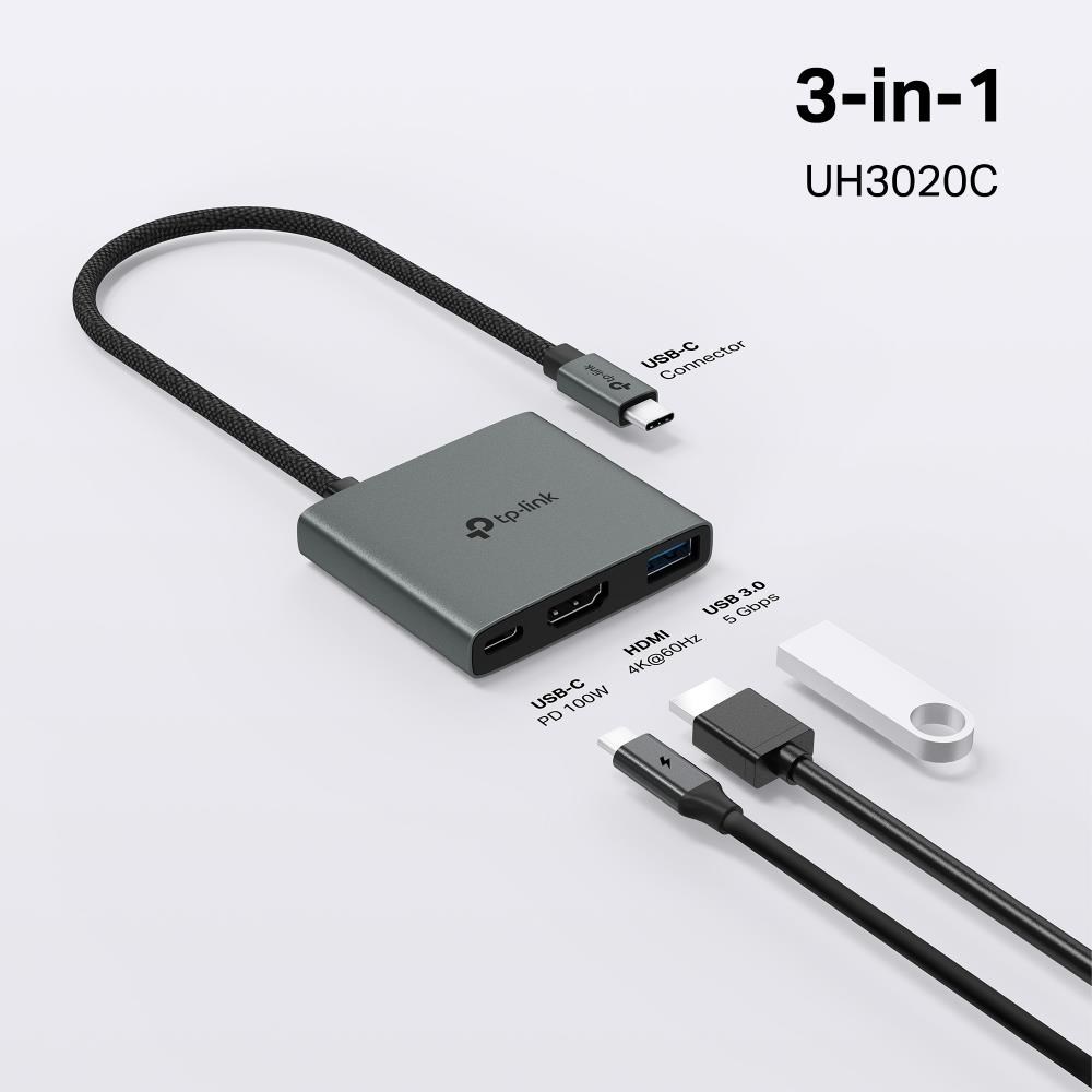 Tp-Link UH3020C USB Type C Docking Station 3 Port ( USB-C + HDMI + USB 3.0)