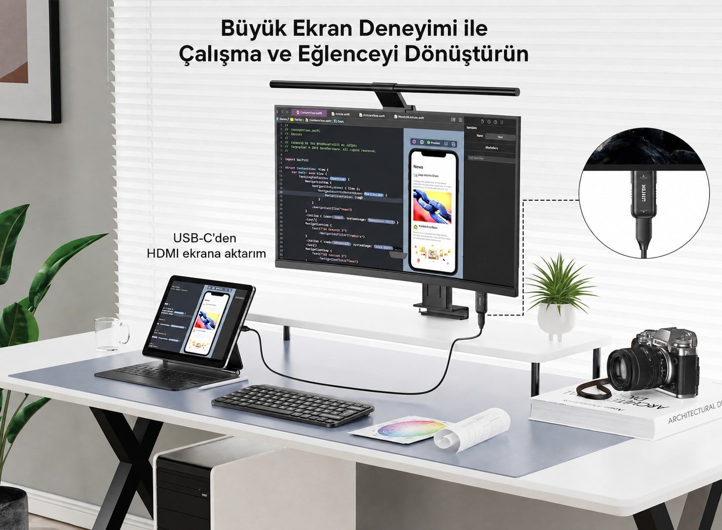 UNITEK USB-C F TO HDMI M ADAPTOR (V1187ABK01)