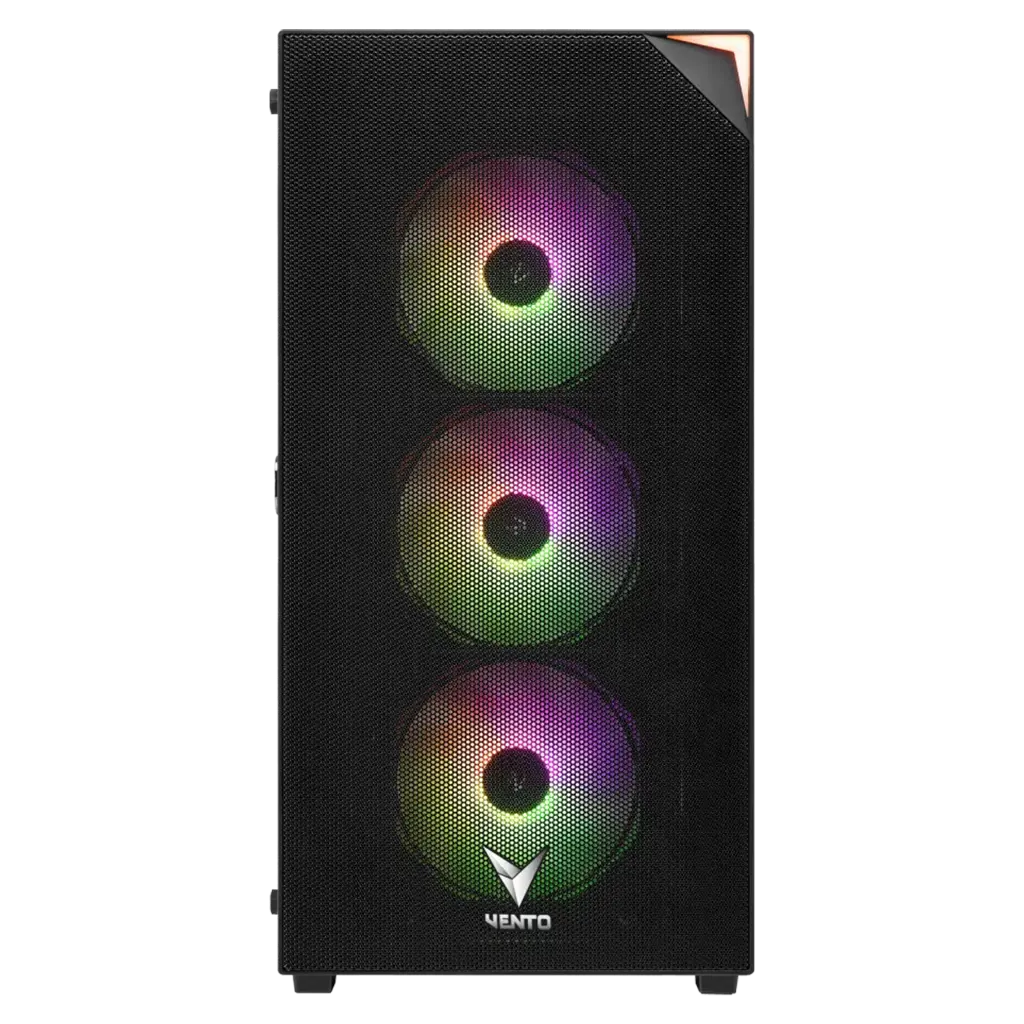 VENTO VG4200S Mid Tower, 850W 80+ Siyah, Temperli Cam, RGB, ATX GAMING KASA