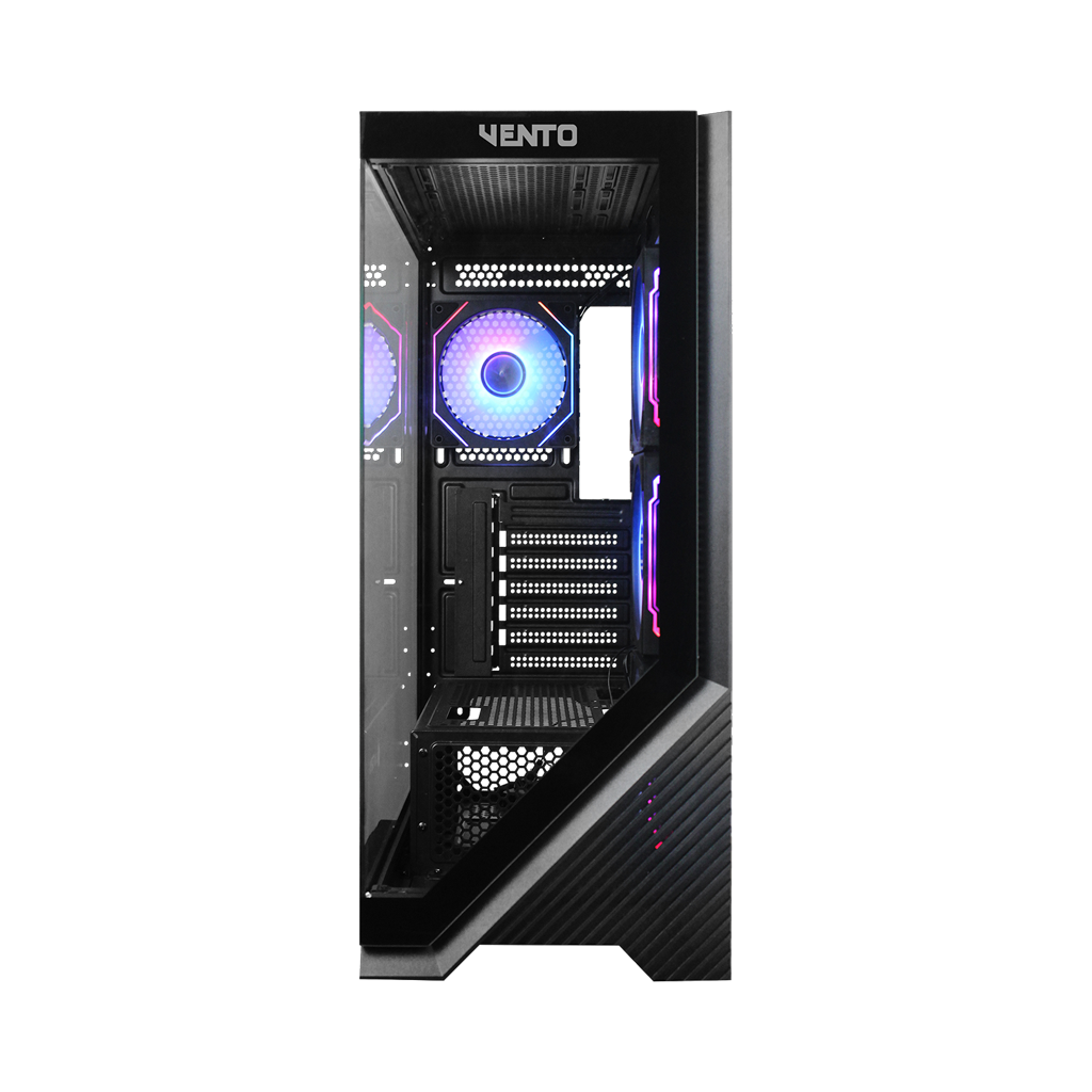 VENTO VG4202FLA ATX Tower, 850W 80+ Siyah,  Temperli Cam, RGB, Mesh, ATX GAMING KASA