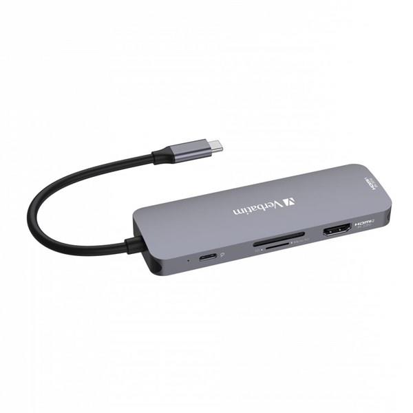 VERBATIM CMH-08 USB-C Pro Çok Bağlantı Noktalı Dock