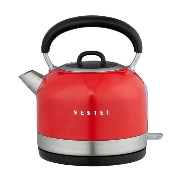 VESTEL Retro Kırmızı 2200 W 1.7 Lt Celık Kettle