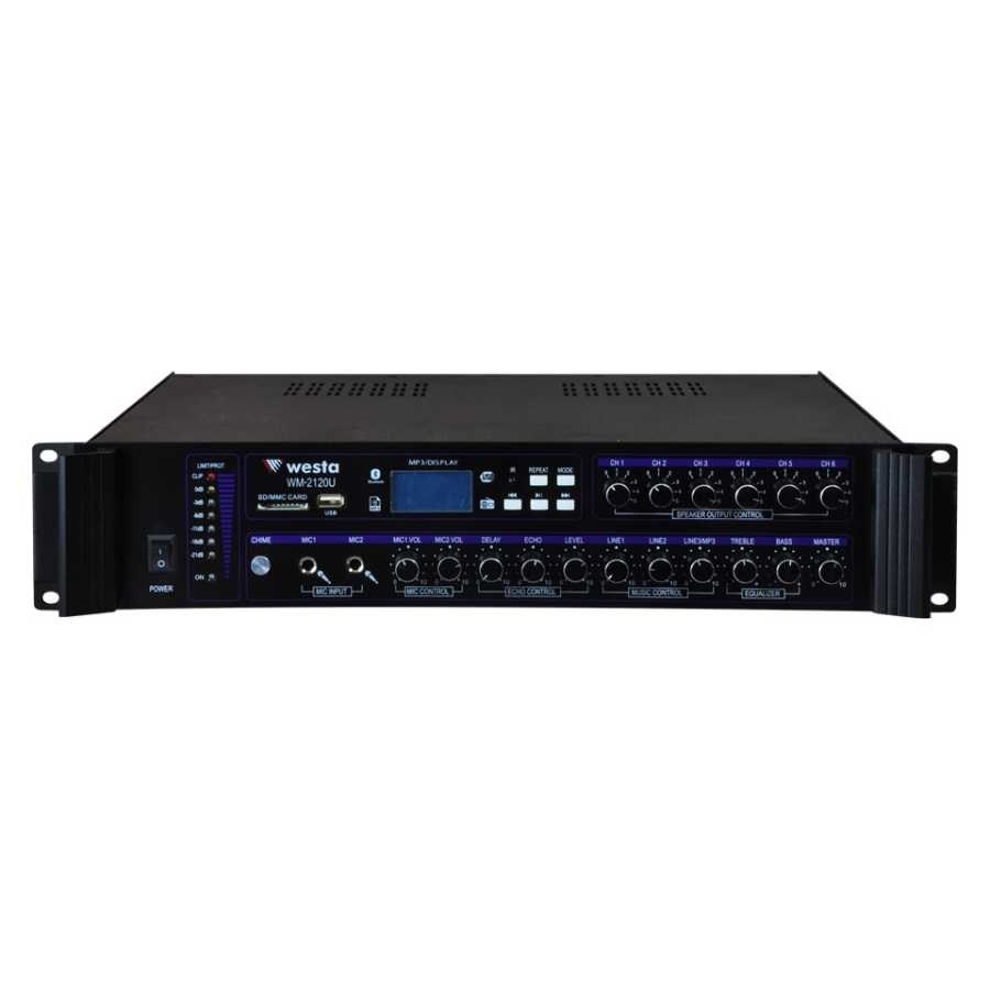 WESTA WM-2120U 120W 6 BÖLGELİ MIXER AMFI