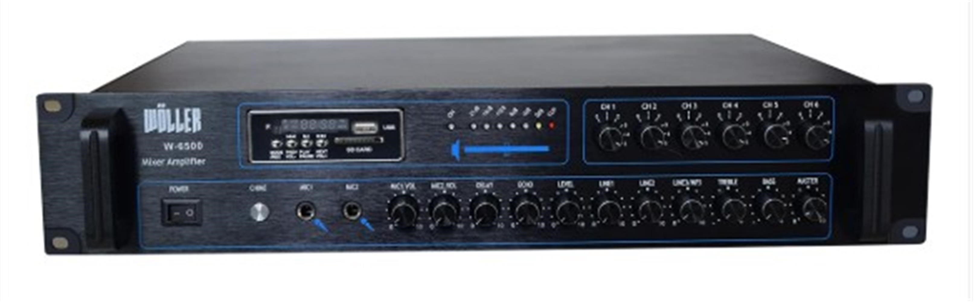 Wöller W-6500 6 Bölge 500 Watt Hat Trafolu Mikser Amplifikatör
