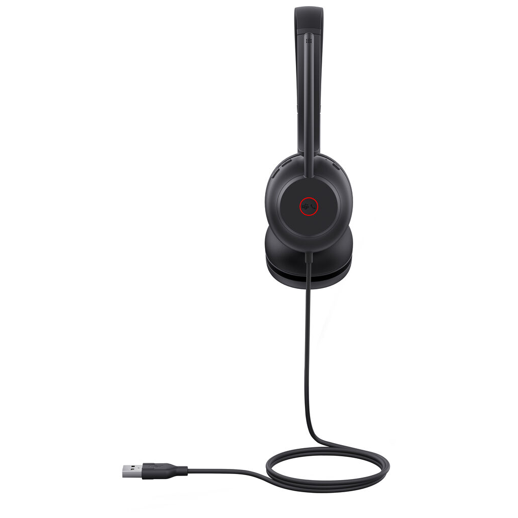 YEALINK UH35, Kablolu, Teams Uyumlu, USB-A, USB-C, 3,5mm Stereo Hoparlör ve Dinamik EQ, Çift Taraflı, Gürültü Engelleyici, Çağrı Merkezi, Ofis, Toplantı, Mikrofonlu Kulaklık