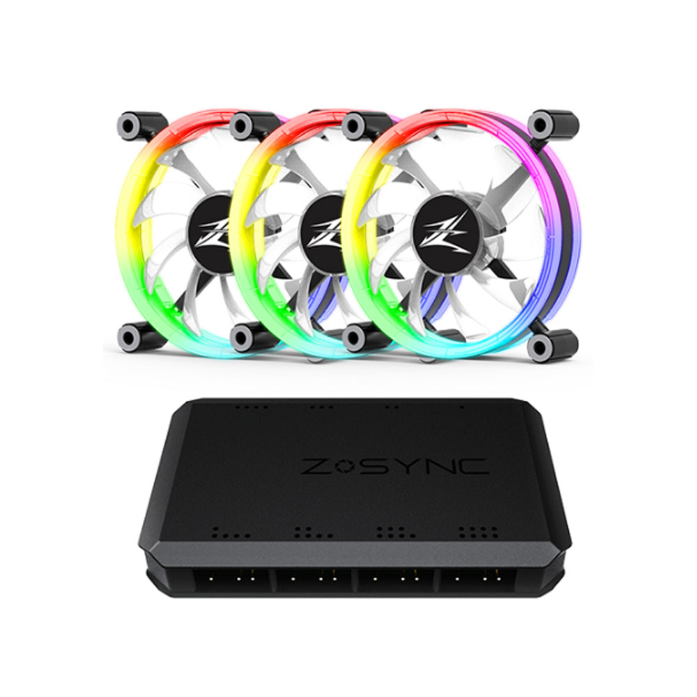 ZALMAN ZM-LF120A3 Premium Çift Taraflı Halka Adreslenebilir 3x 120mm ARGB LED Fan