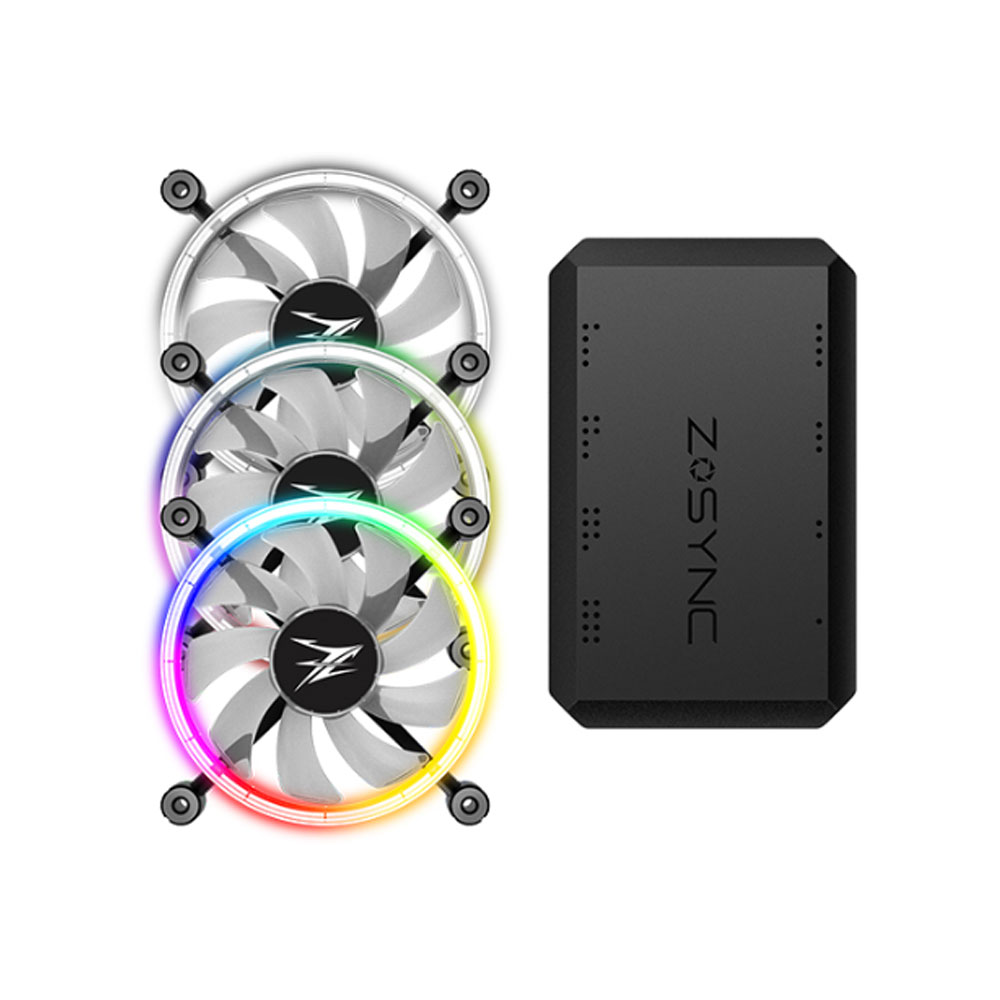 ZALMAN ZM-LF120A3 Premium Çift Taraflı Halka Adreslenebilir 3x 120mm ARGB LED Fan