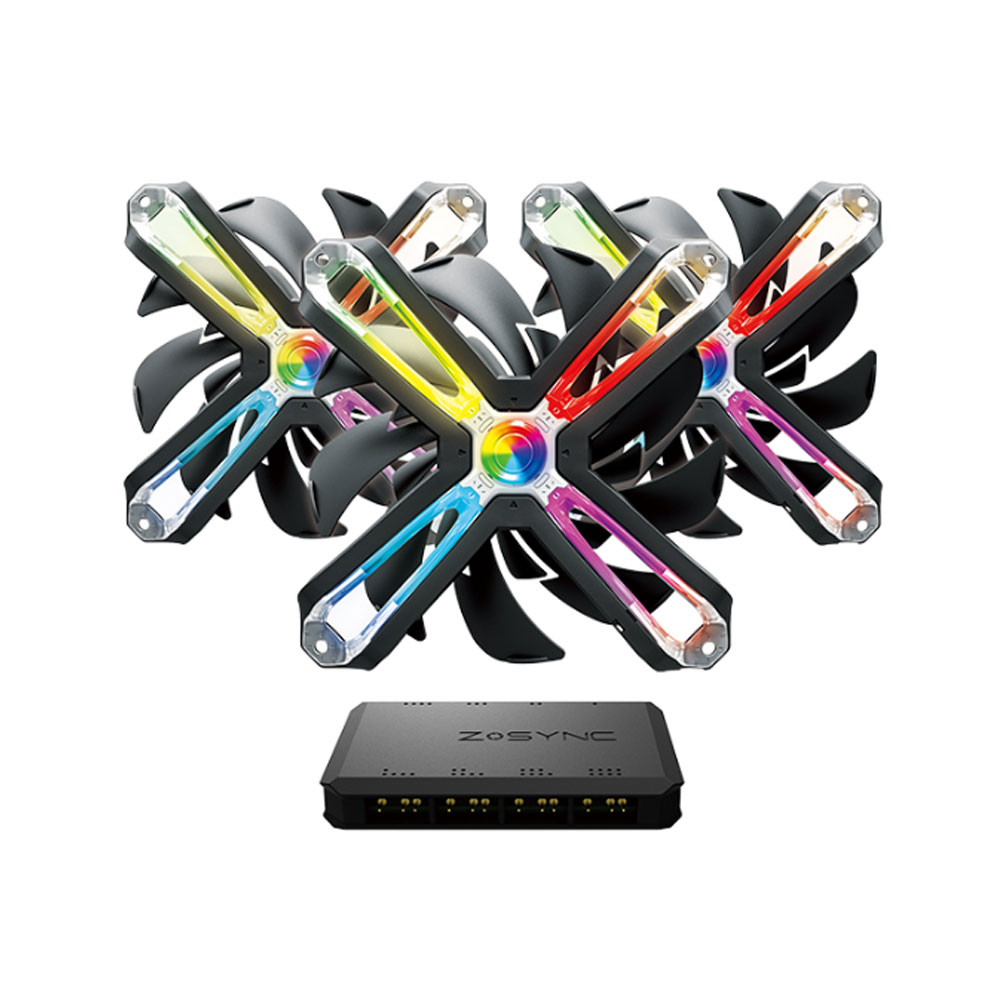ZALMAN ZM-SF120A3 RGB 120mm Çerçevesiz 3lü Fan Seti (Kontrolcü)