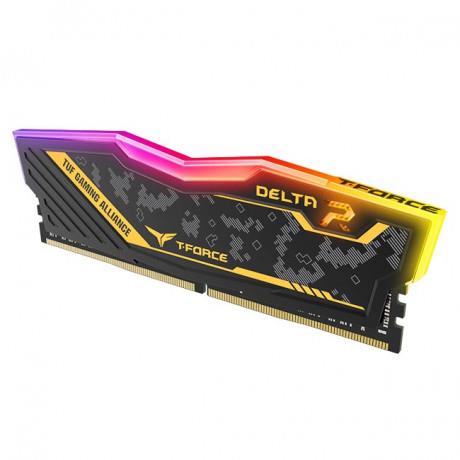 TEAM T-FORCE TUF YELLOW DELTA RGB 8GB (1X8GB) 3200MHZ DDR4 GAMİNG RAM CL16 (TF9D48G3200HC16F01)