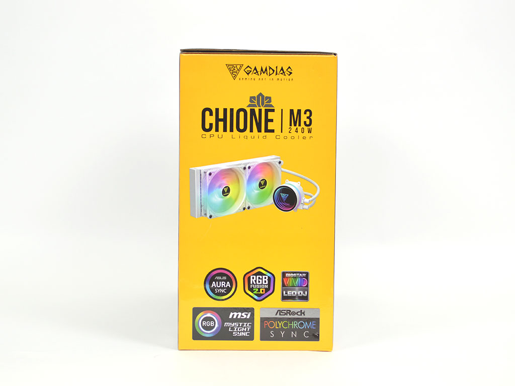 GAMDIAS CHIONE M3-240W 240MM WHITE EDITION LGA1200/AM4-LGA1700/AM5 SOKET ARGB SIVI SOĞUTMA
