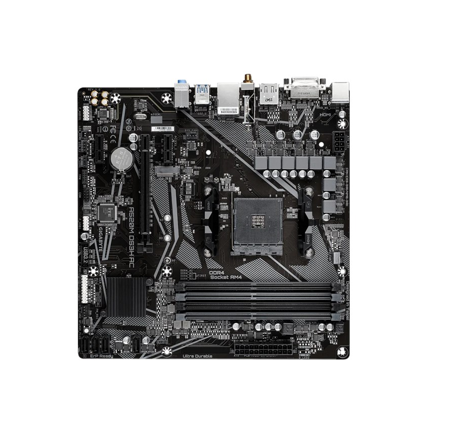 Gigabyte A520M DS3H AC Wi-Fi AMD AM4 DDR4 Micro ATX Anakart