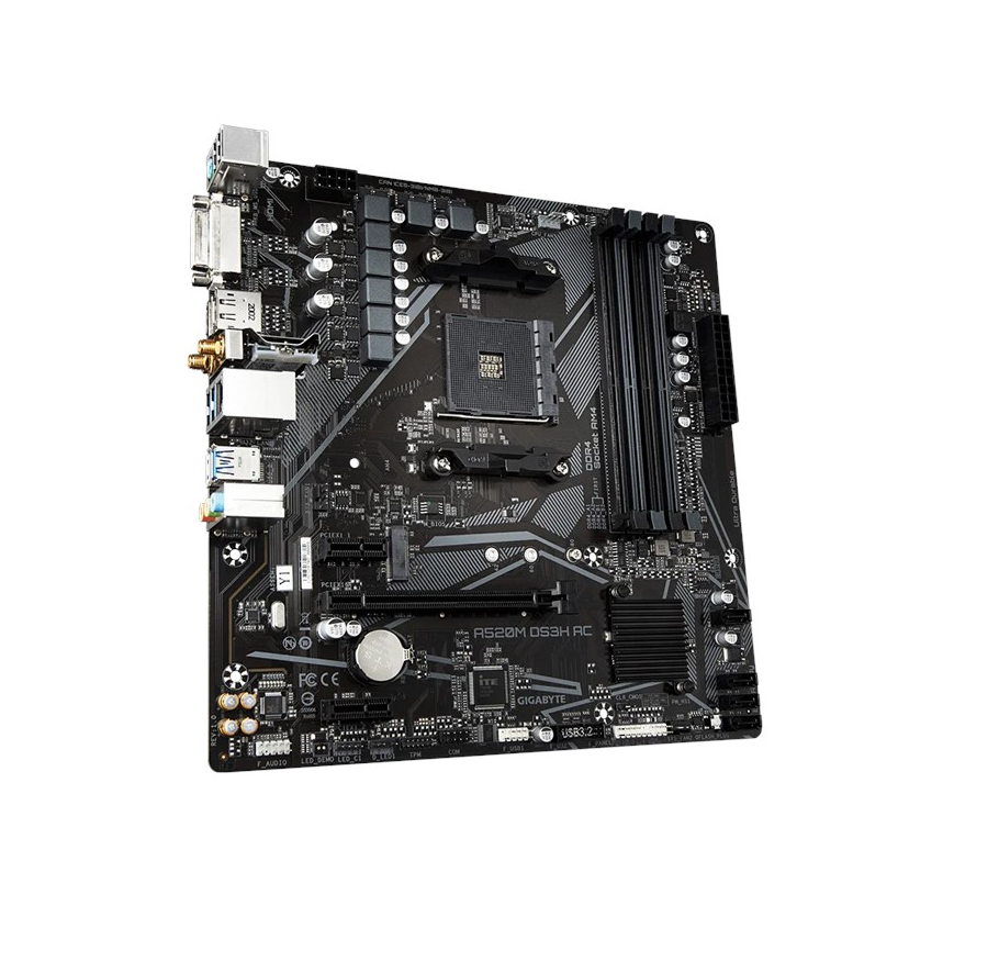 Gigabyte A520M DS3H AC Wi-Fi AMD AM4 DDR4 Micro ATX Anakart