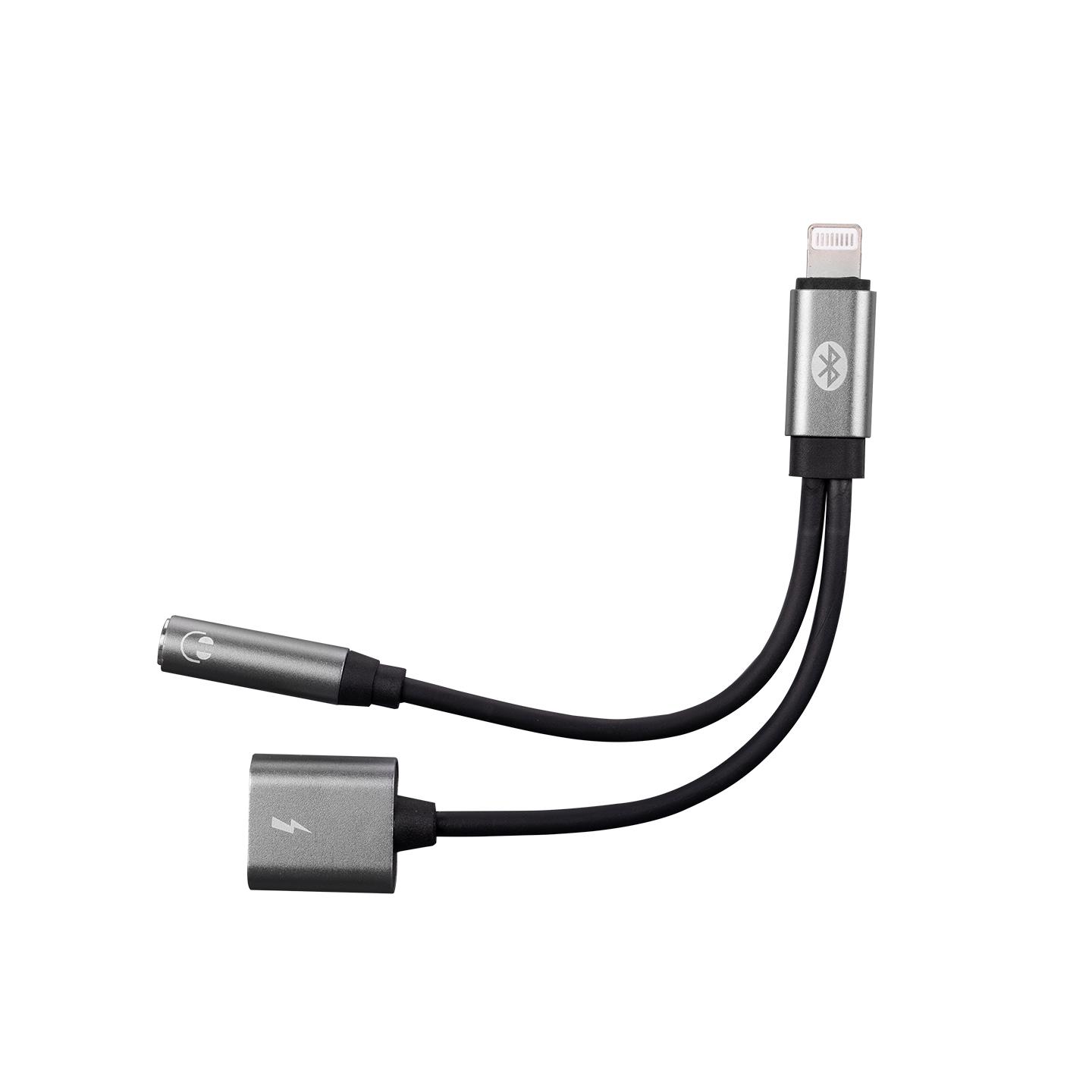 HYTECH HY-XO45 GRİ 2İN1 BLUETOOTH ŞARJ+KULAKLIK METAL ÇEVİRİCİ ADAPTÖR KULAKLIK USB İPHONE ÇEVİRİCİ