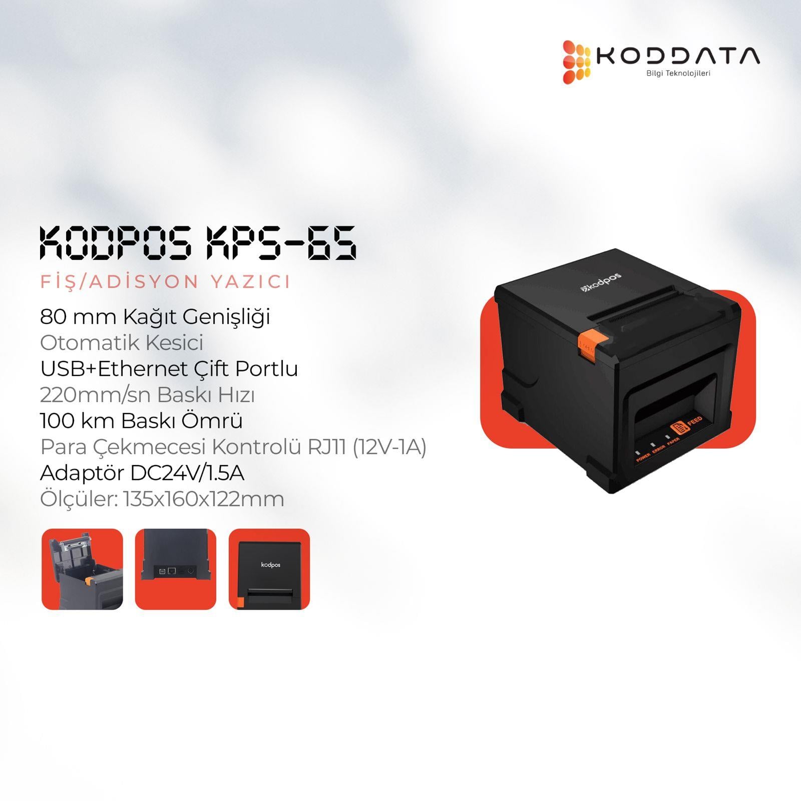 KODDATA KODPOS KPS-65 FİŞ/ADİSYON YAZICI
