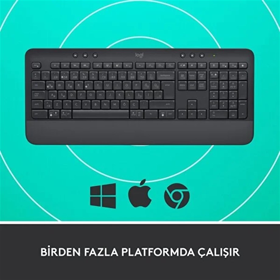 LOGITECH K650 SIGNATURE KABLOSUZ KLAVYE GRAFIT 920-010919