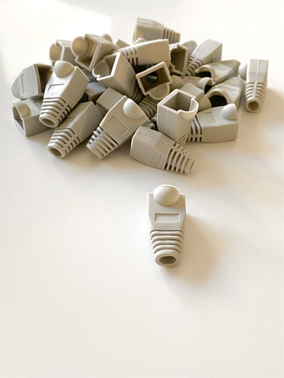 RJ45 BOTH PABUÇ KORUMA KILIFI ESKİ NESİL GRİ RENK 50 ADET PAKET