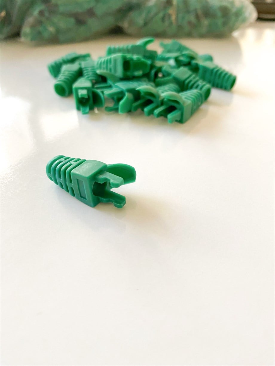 RJ45 BOTH PABUÇ KORUMA KILIFI YENİ NESİL YEŞİL RENK 50 ADET PAKET