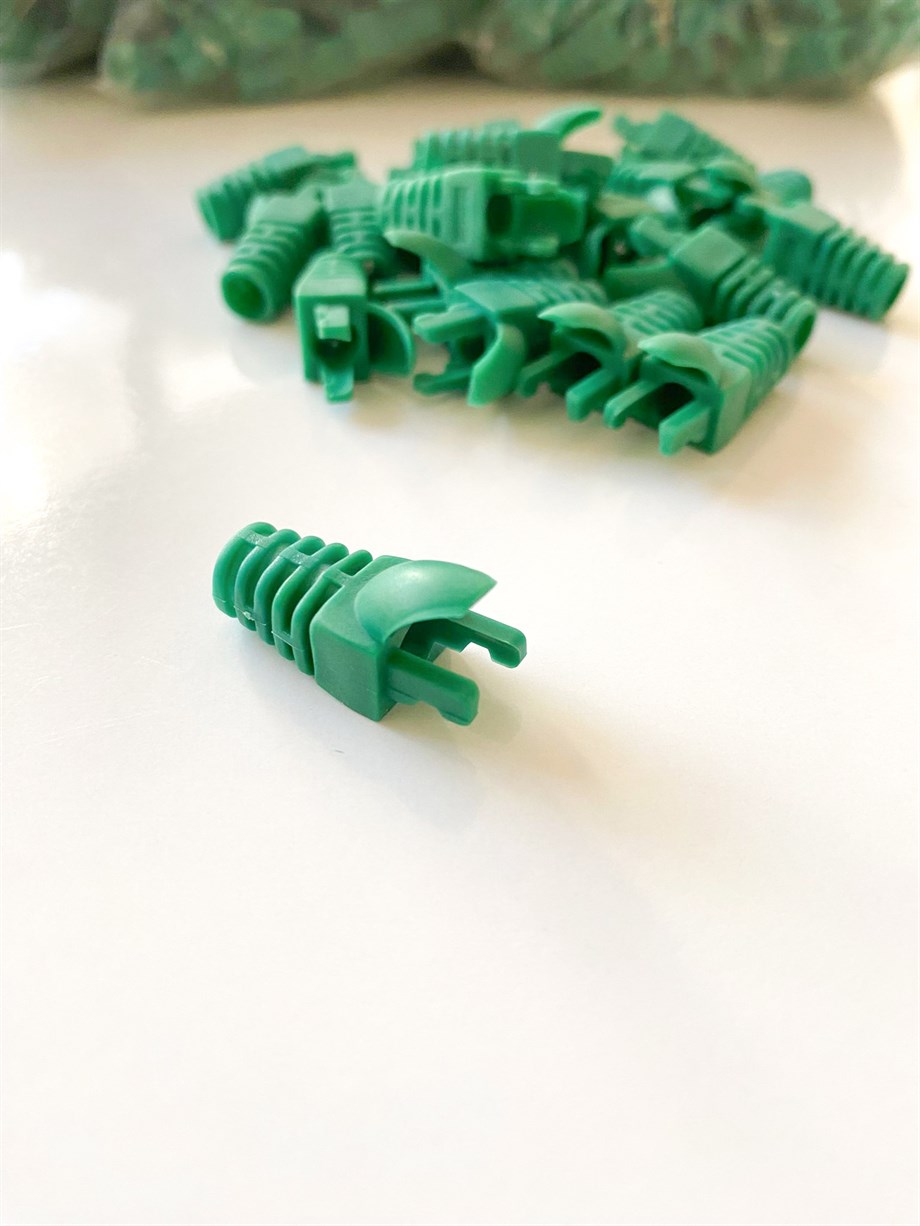 RJ45 BOTH PABUÇ KORUMA KILIFI YENİ NESİL YEŞİL RENK 50 ADET PAKET