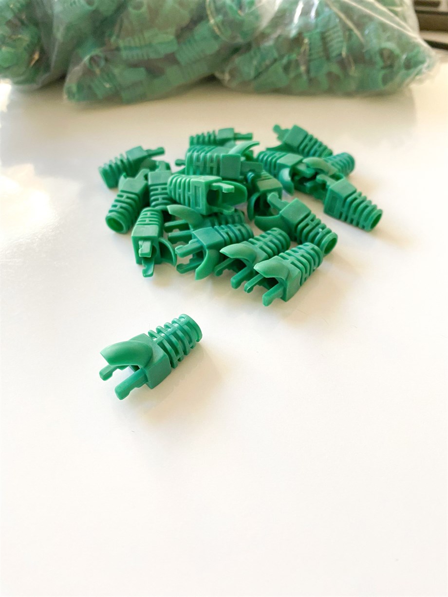RJ45 BOTH PABUÇ KORUMA KILIFI YENİ NESİL YEŞİL RENK 50 ADET PAKET