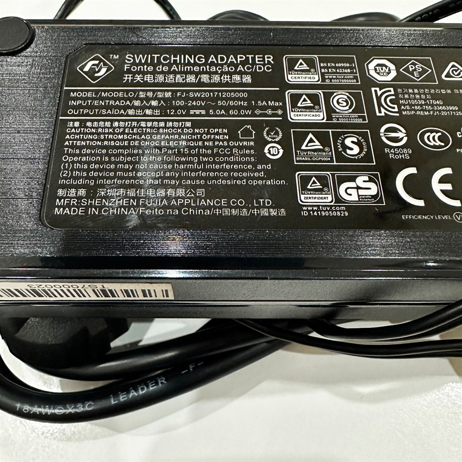 Switching Adaptör SW-20171205000 12V 5A 60W