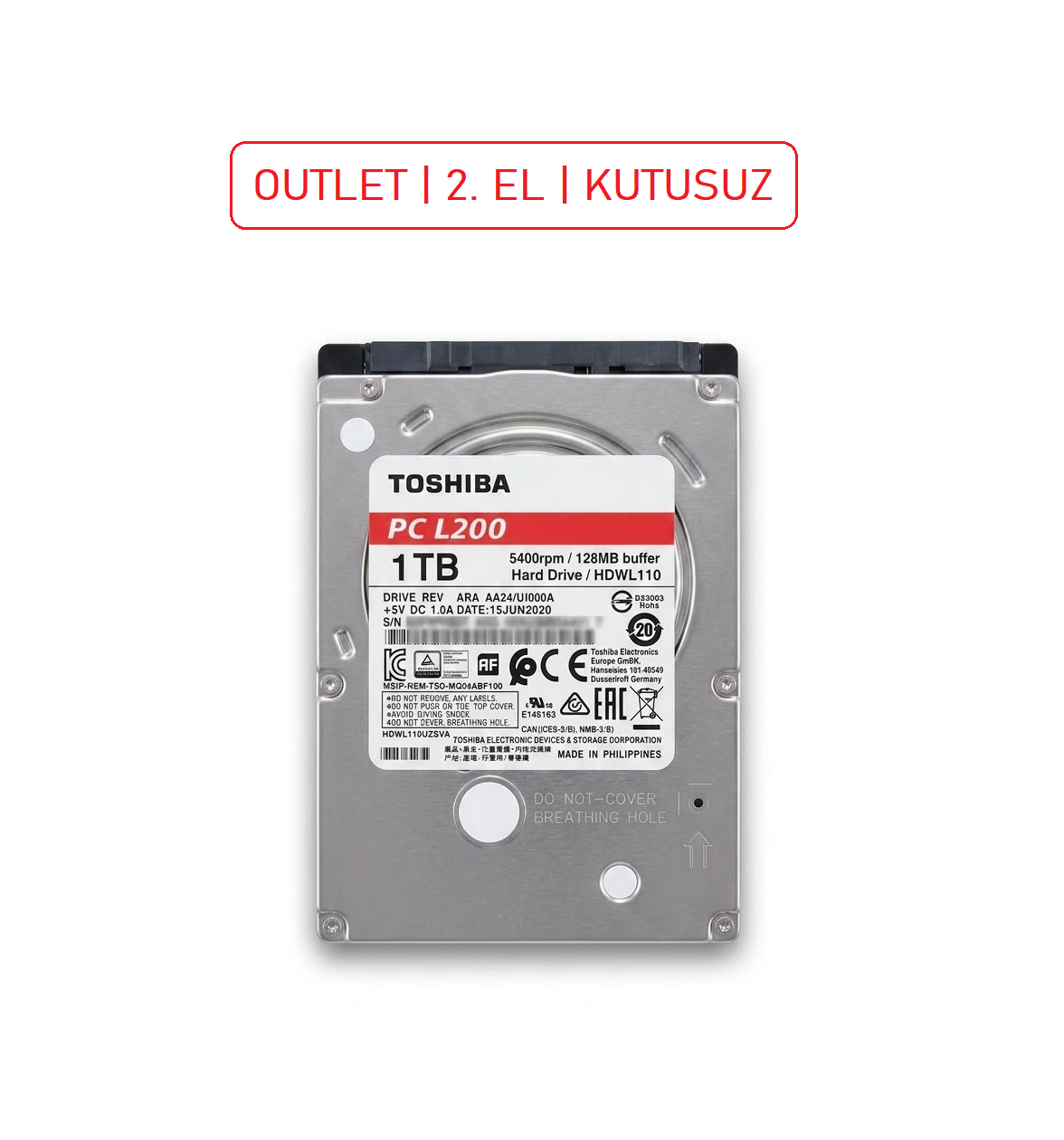 Toshiba L200 HDWL110UZSVA SATA 3.0 5400 RPM 2.5