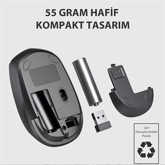 LENOVO LECOO WS202 KABLOSUZ 1200DPİ OPTİC SİYAH MOUSE